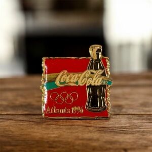 Coca-Cola 1996 Olympics Red and Gold Pin